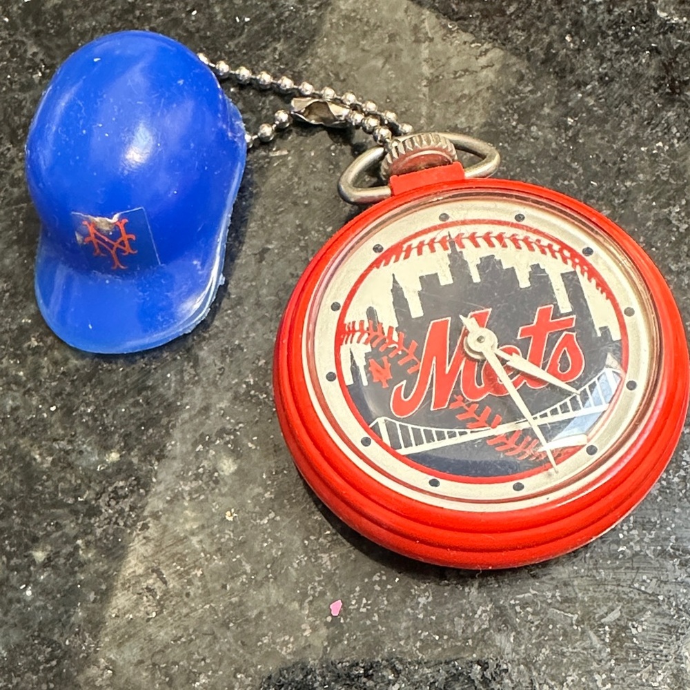 Mets Red and Blue Pocket Watch Keychain